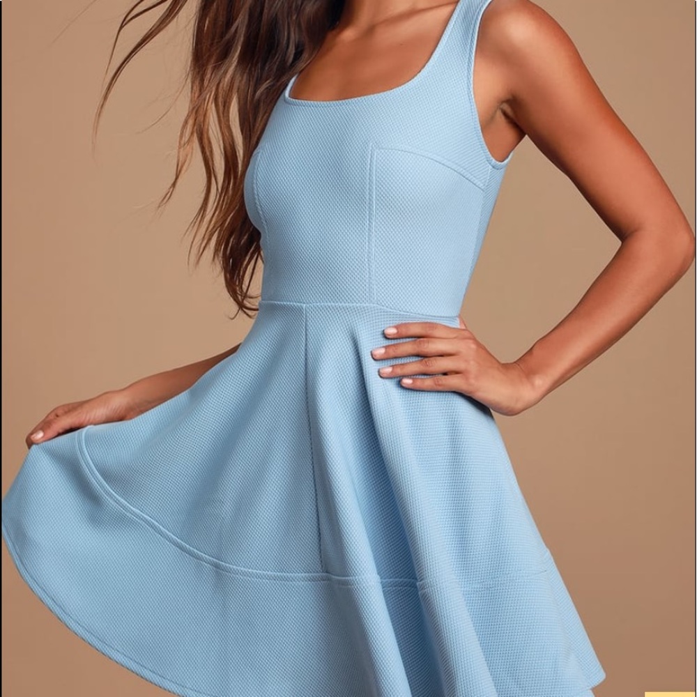 Lulu’s periwinkle skater dress